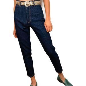 80s Vintage Bortina Ribbed High Waisted Capris